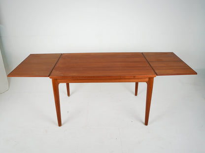 Teak Tisch Esstisch ausziehbar rund Vintage 60er Mid Century