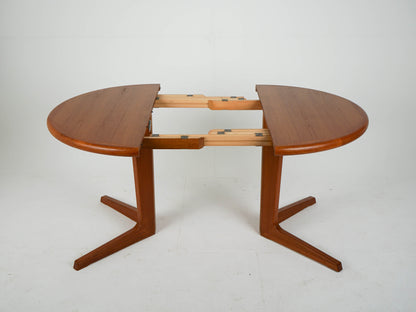 Teak Tisch Esstisch ausziehbar rund Vintage 60er Mid Century