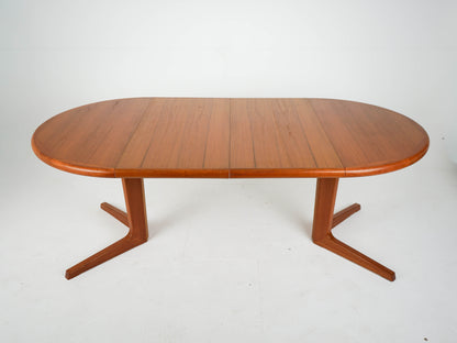 Teak Tisch Esstisch ausziehbar rund Vintage 60er Mid Century