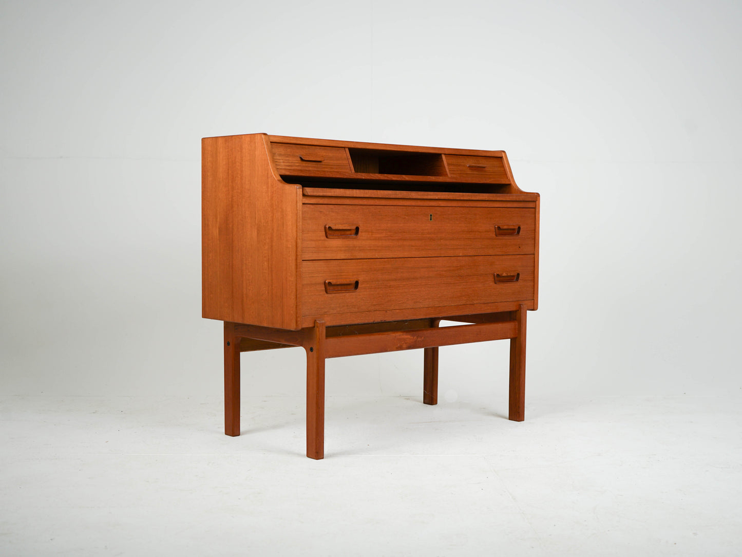 Vintage Teak Sekretär von Arne Wahl Iversen Mid Century