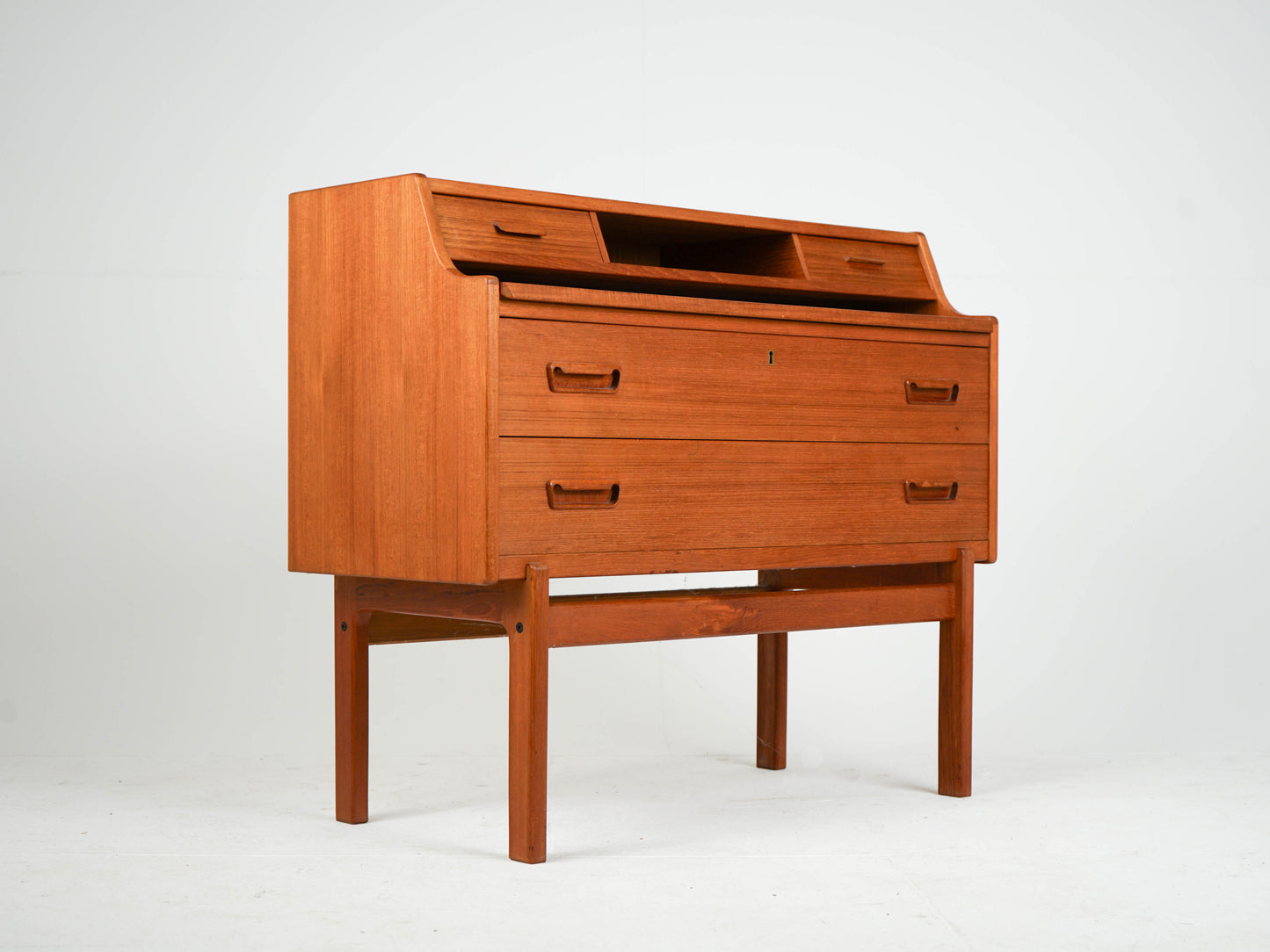 Vintage Teak Sekretär von Arne Wahl Iversen Mid Century