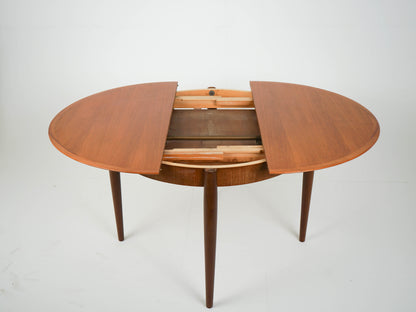 Teak Tisch Esstisch Rund Dänisch Vintage 60er Mid Century