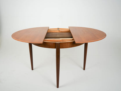 Teak Tisch Esstisch Rund Dänisch Vintage 60er Mid Century