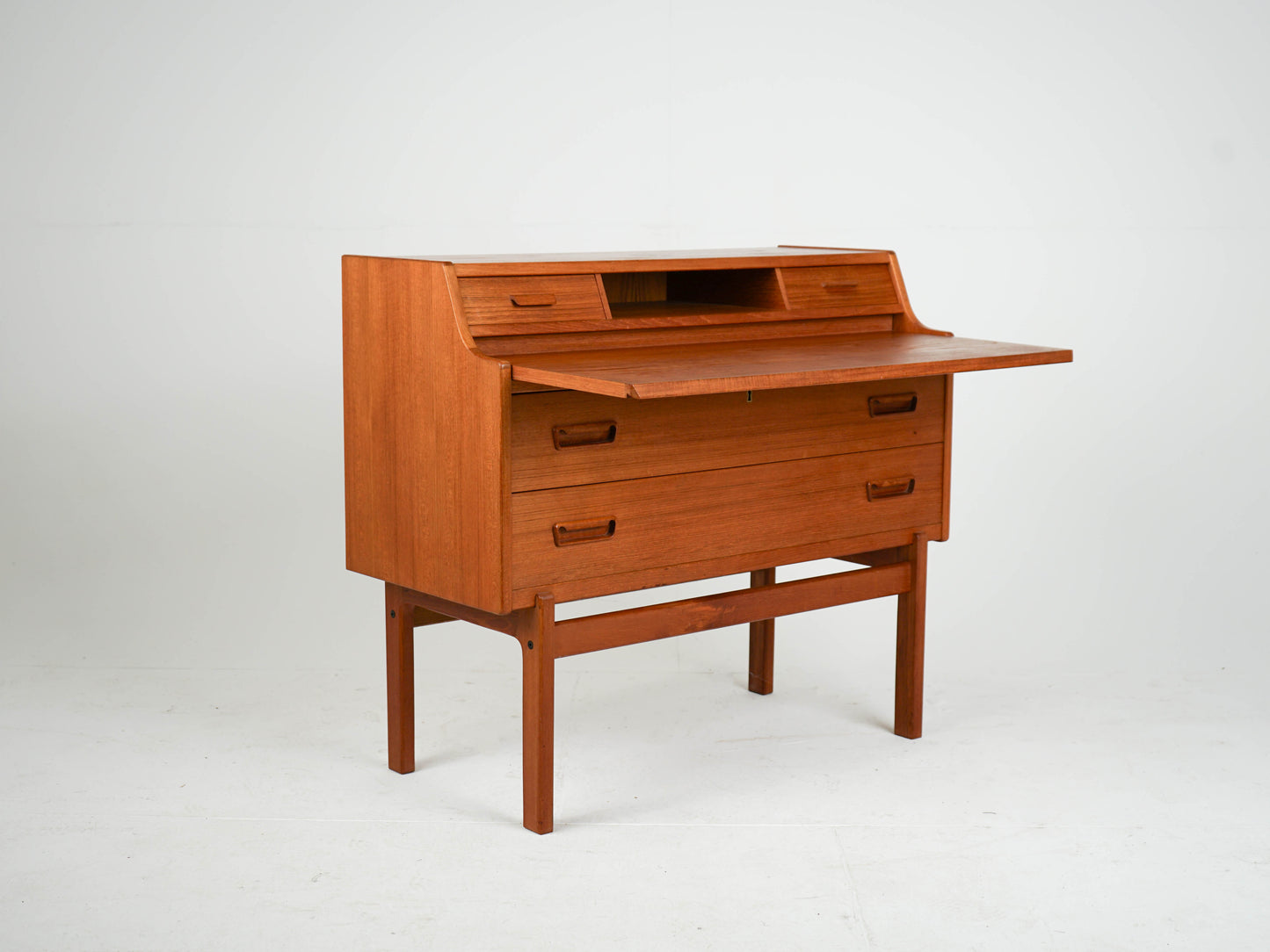Vintage Teak Sekretär von Arne Wahl Iversen Mid Century