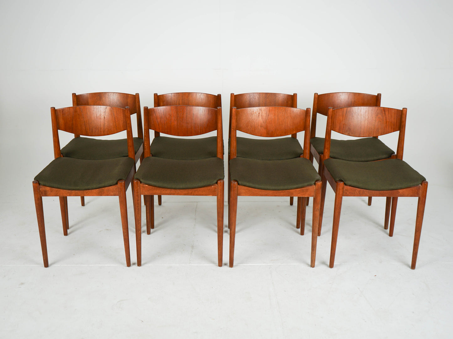 SET 8 Esszimmerstühle Teak Stuhl NEUBEZUG
