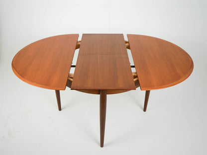 Teak Tisch Esstisch Rund Dänisch Vintage 60er Mid Century