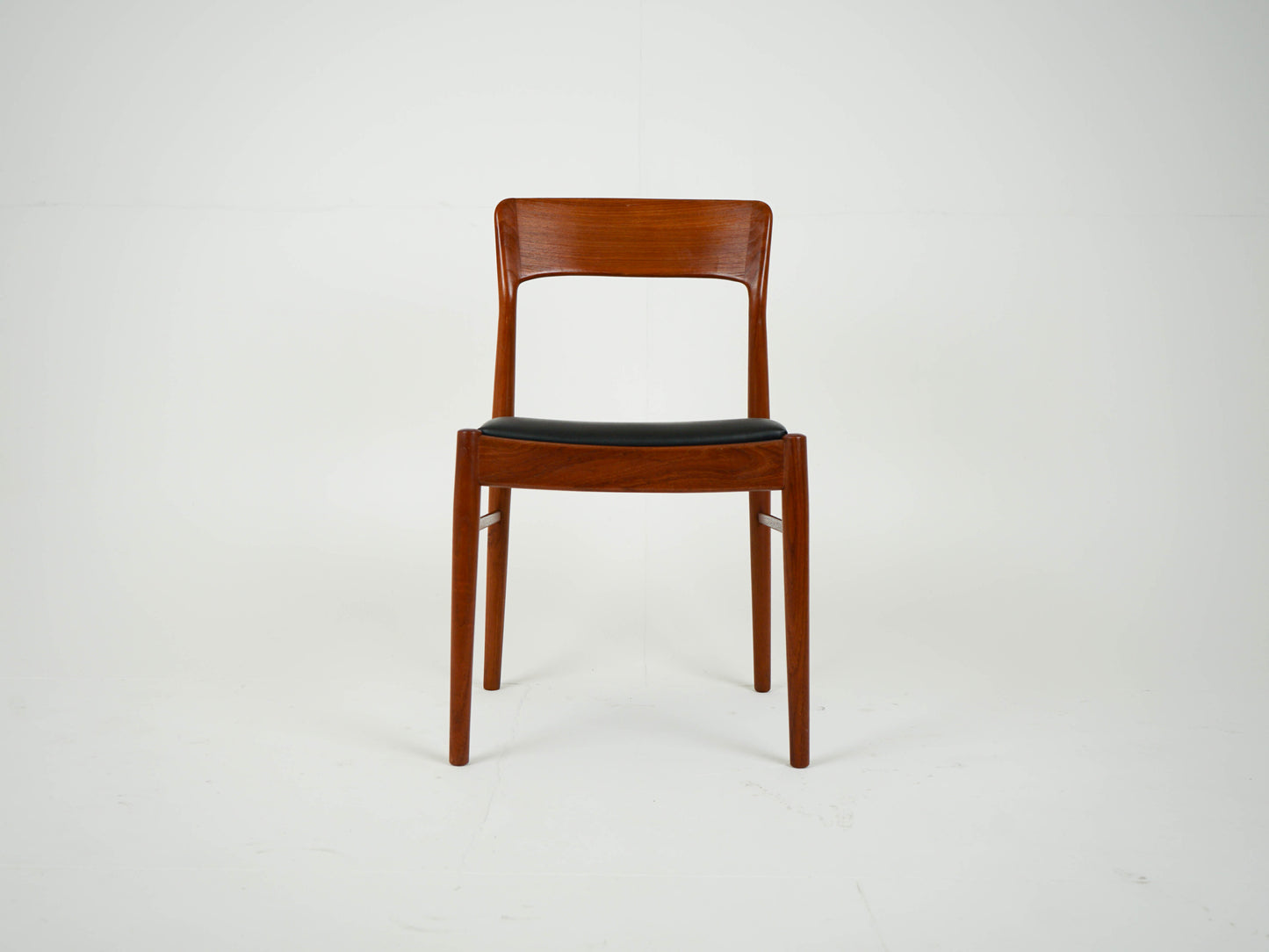 SET 6x Teak Leder Stuhl Vintage Henning Kjærnulf Mid Century