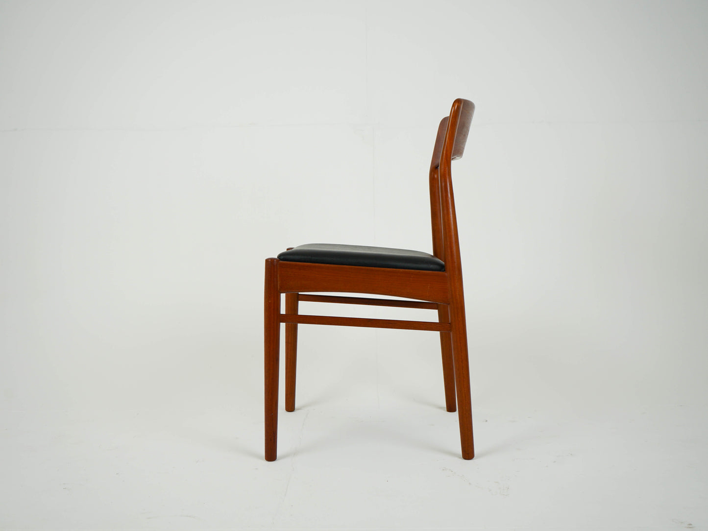 SET 6x Teak Leder Stuhl Vintage Henning Kjærnulf Mid Century