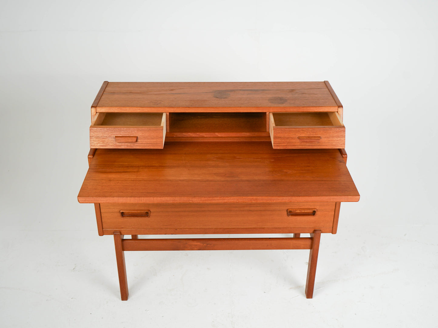 Vintage Teak Sekretär von Arne Wahl Iversen Mid Century