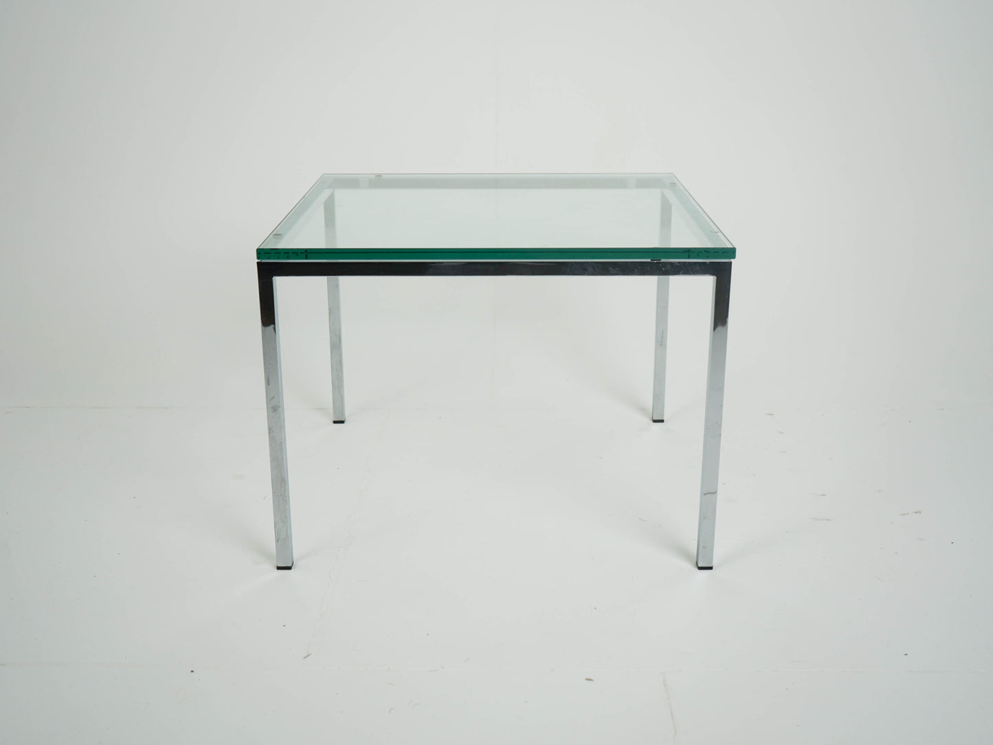 Vintage Chrome Glas Couchtisch Florence Knoll Low Coffee Table