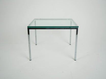 Vintage Chrome Glas Couchtisch Florence Knoll Low Coffee Table