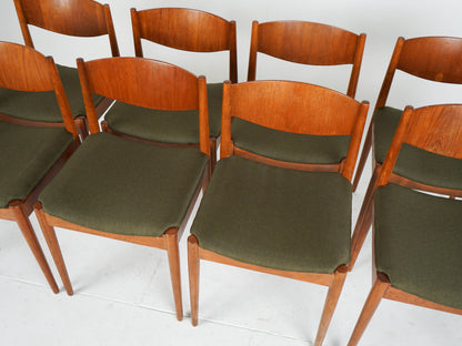 SET 8 Esszimmerstühle Teak Stuhl NEUBEZUG