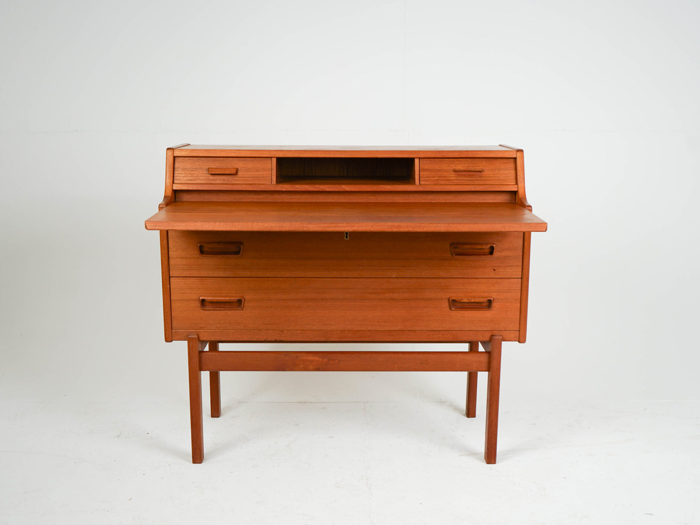 Vintage Teak Sekretär von Arne Wahl Iversen Mid Century