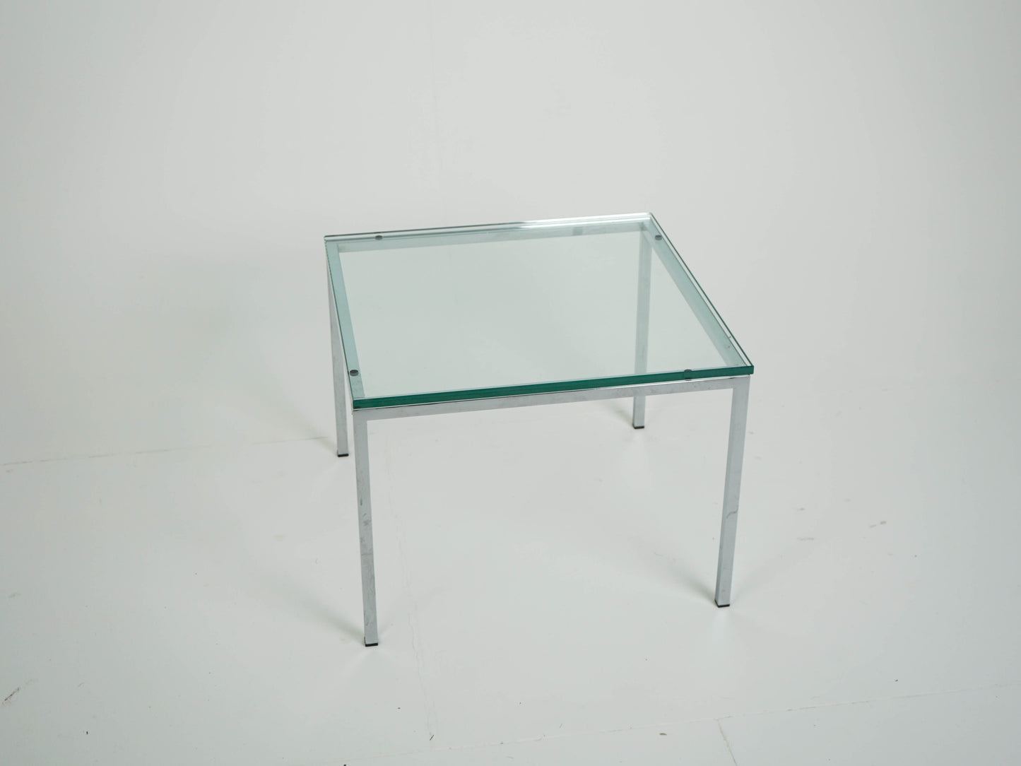 Vintage Chrome Glas Couchtisch Florence Knoll Low Coffee Table