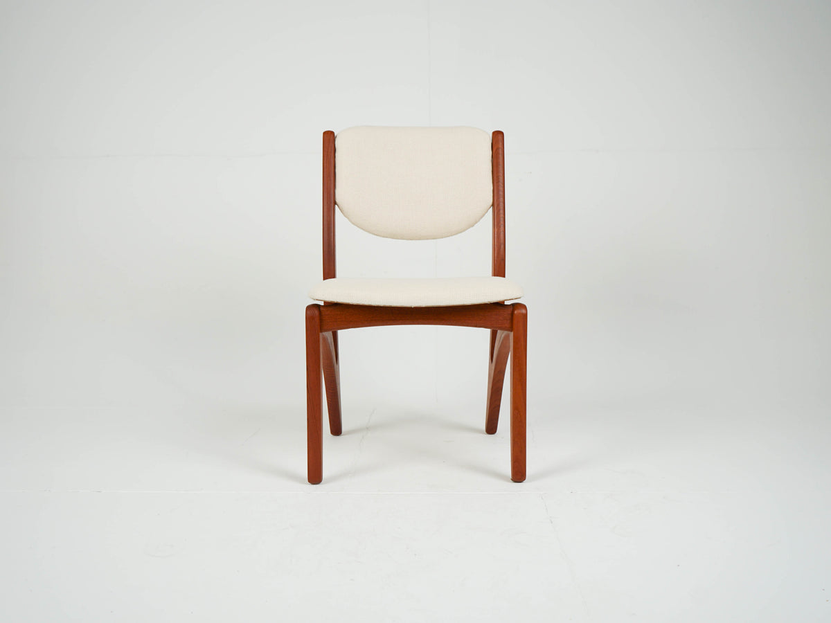 1v3 Esszimmerstuhl Vintage Teak Stuhl Beige