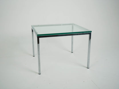 Vintage Chrome Glas Couchtisch Florence Knoll Low Coffee Table