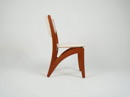 1v3 Esszimmerstuhl Vintage Teak Stuhl Beige
