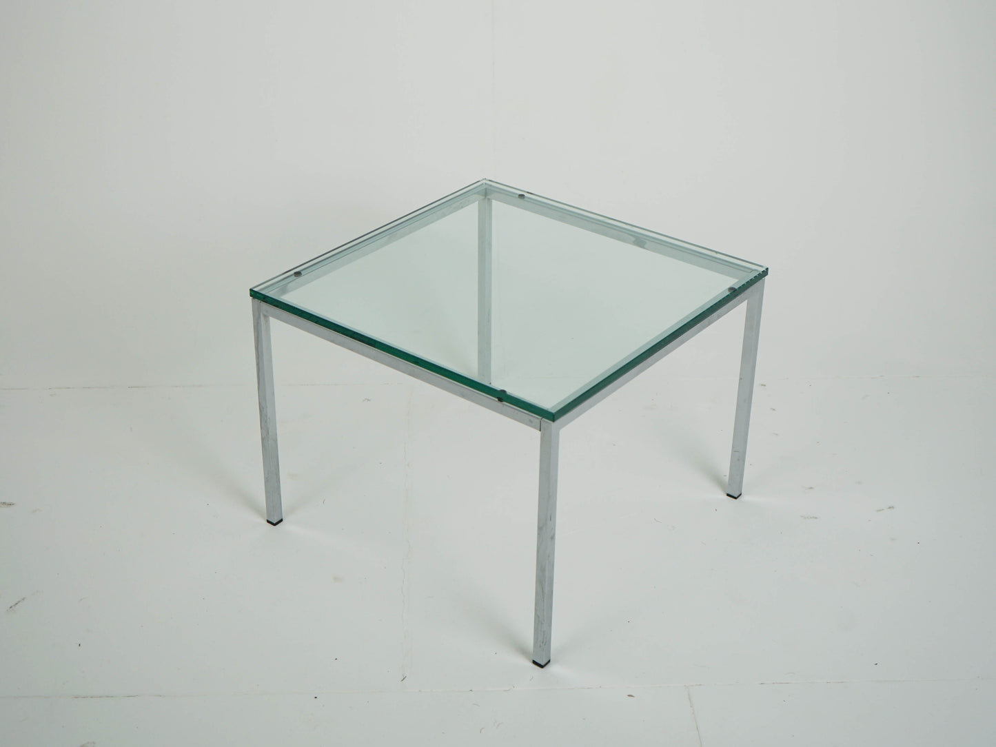 Vintage Chrome Glas Couchtisch Florence Knoll Low Coffee Table