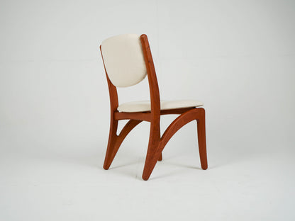 1v3 Esszimmerstuhl Vintage Teak Stuhl Beige