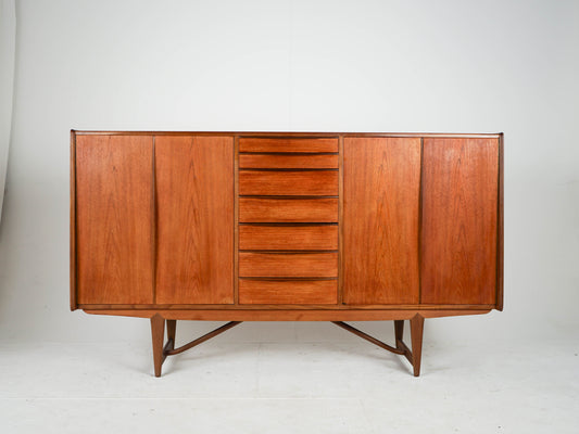 Teak Highboard Schrank Vintage 60er Mid Century Dänisch