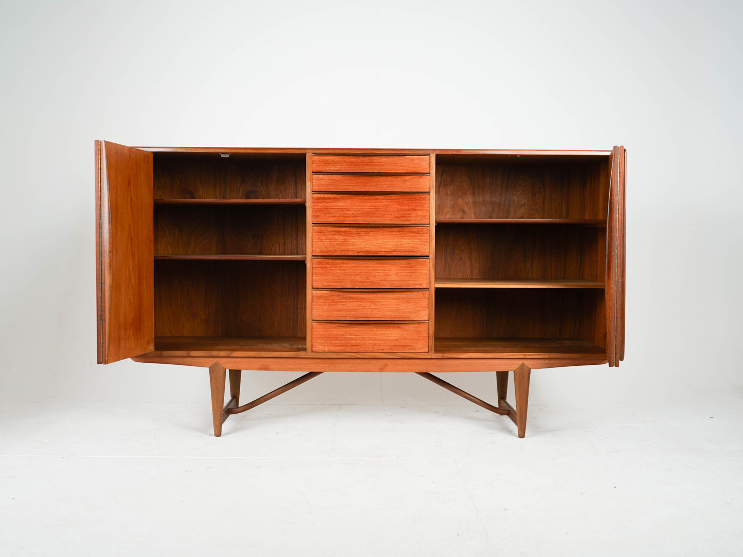 Teak Highboard Schrank Vintage 60er Mid Century Dänisch
