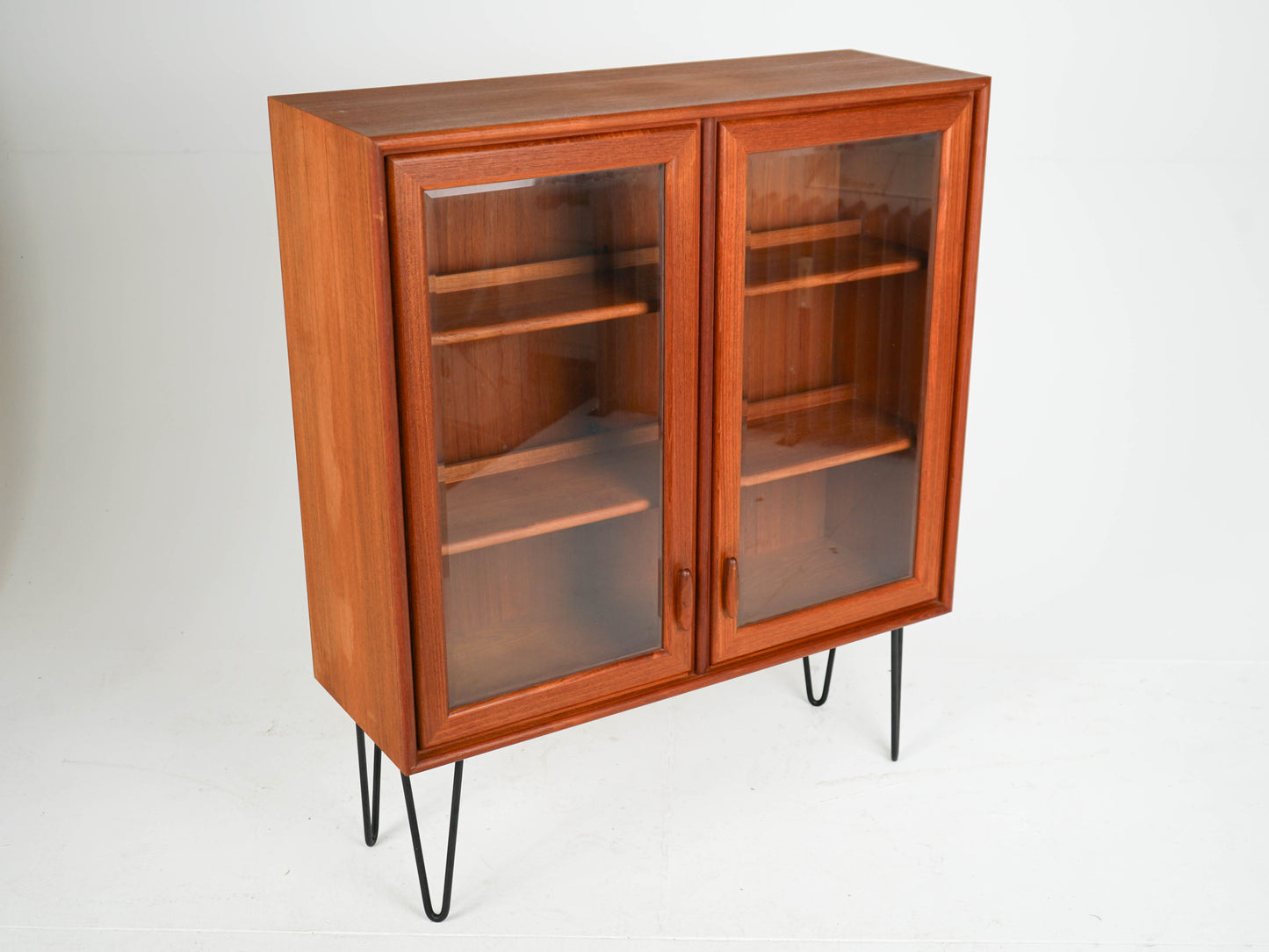 Teak Vitrine Highboard Schrank Vintage 60er Mid Century Dänisch
