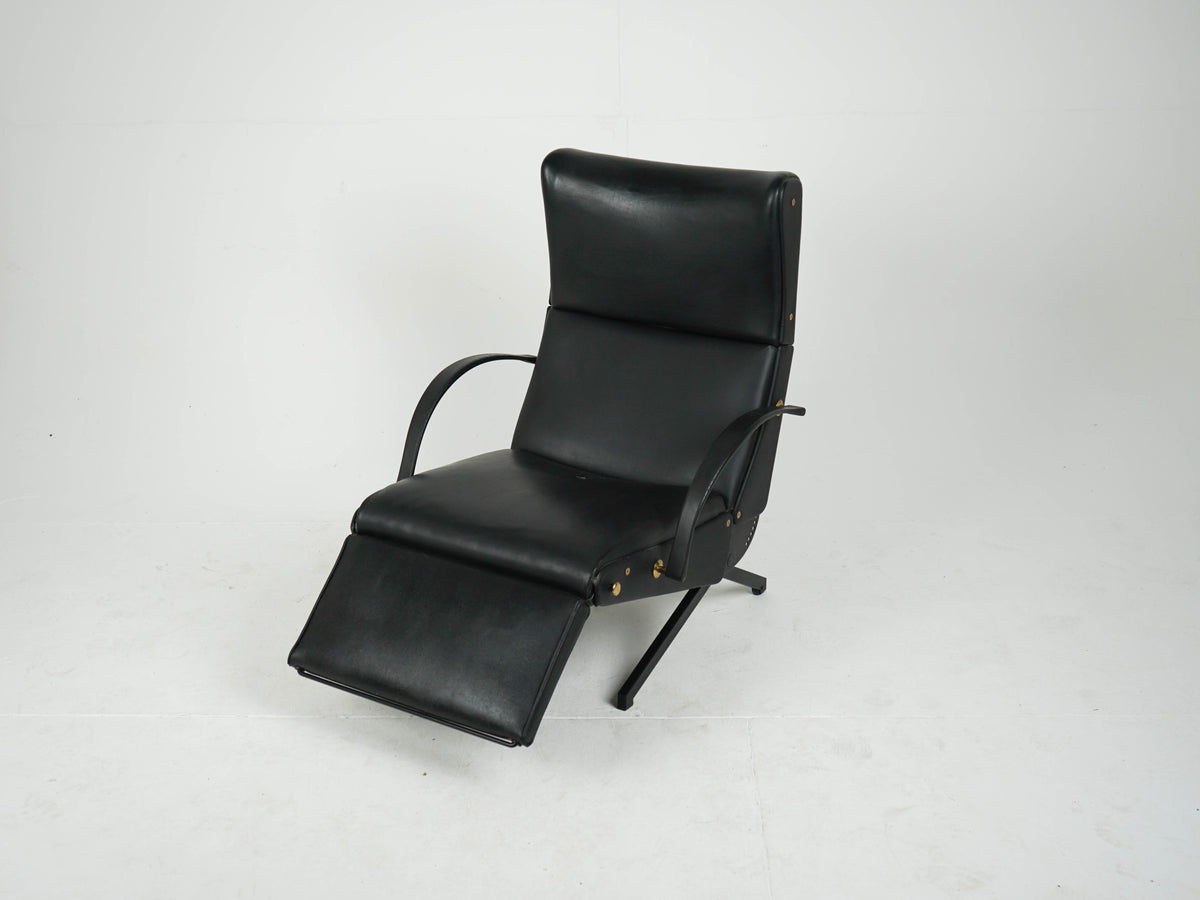 Osvaldo Borsani P40 Tecno Relaxsessel Vintage Leder