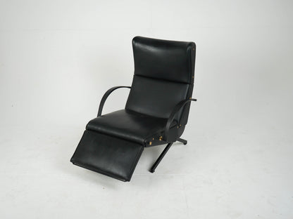 Osvaldo Borsani P40 Tecno Relaxsessel Vintage Leder