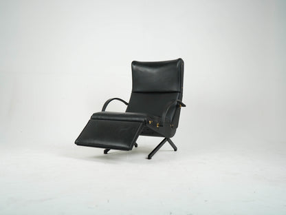 Osvaldo Borsani P40 Tecno Relaxsessel Vintage Leder