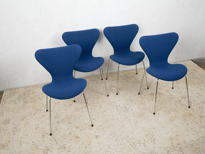 SET 4 x Fritz Hansen Serie 7 3107 von Arne Jacobsen Vollpolster Bezug