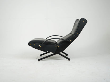 Osvaldo Borsani P40 Tecno Relaxsessel Vintage Leder