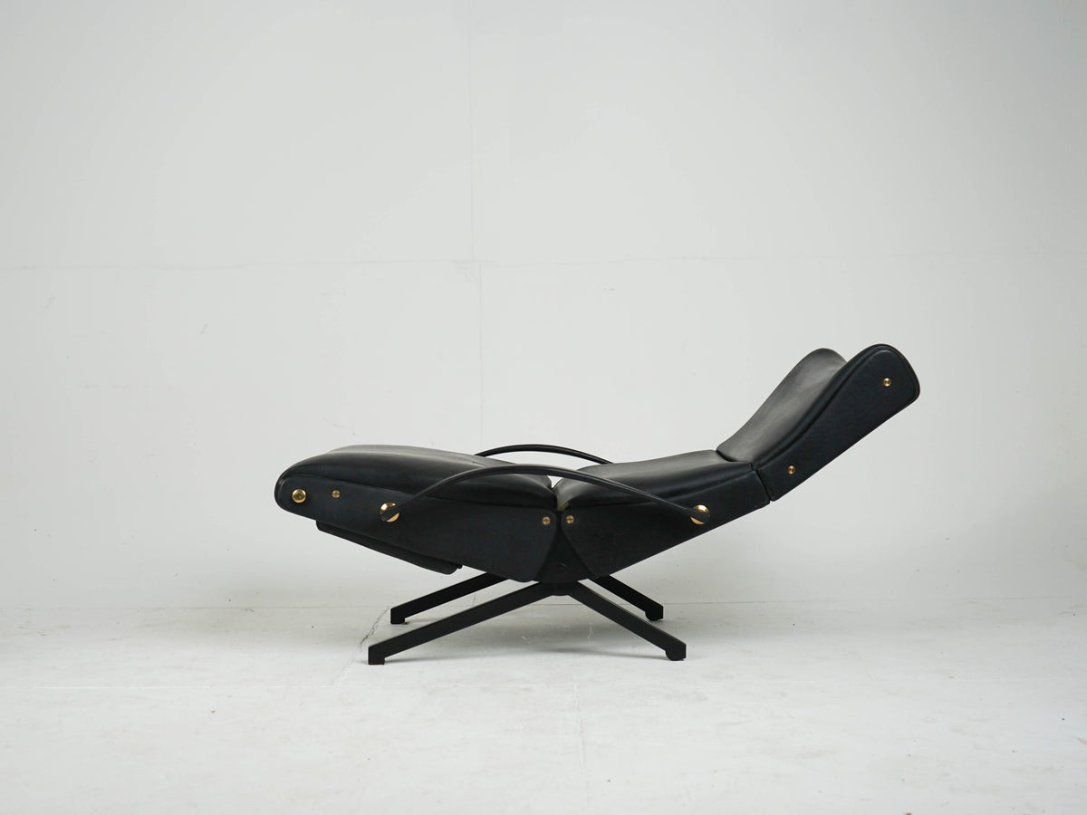 Osvaldo Borsani P40 Tecno Relaxsessel Vintage Leder