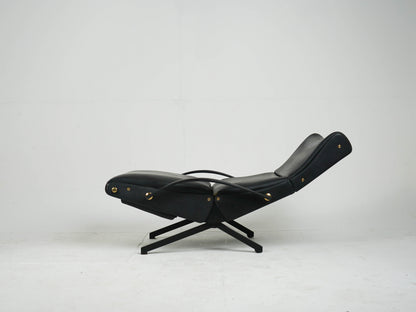 Osvaldo Borsani P40 Tecno Relaxsessel Vintage Leder
