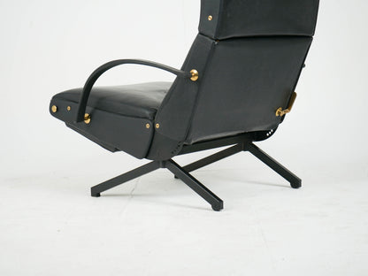 Osvaldo Borsani P40 Tecno Relaxsessel Vintage Leder