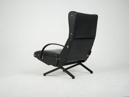 Osvaldo Borsani P40 Tecno Relaxsessel Vintage Leder