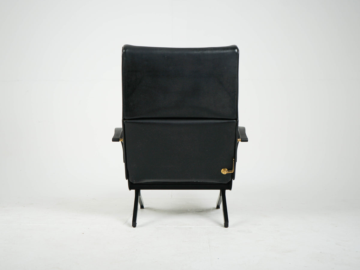 Osvaldo Borsani P40 Tecno Relaxsessel Vintage Leder