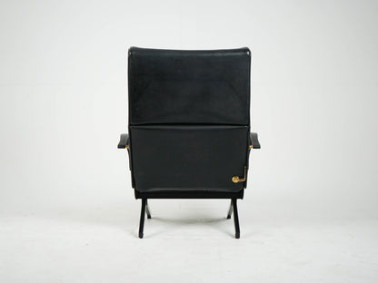Osvaldo Borsani P40 Tecno Relaxsessel Vintage Leder