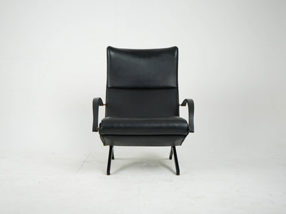 Osvaldo Borsani P40 Tecno Relaxsessel Vintage Leder