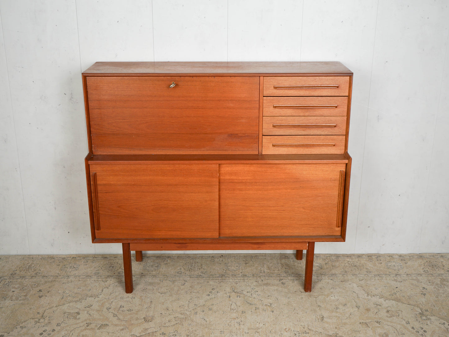 Teak Sideboard Sekretär Dänisch Vintage 60er Mid Century