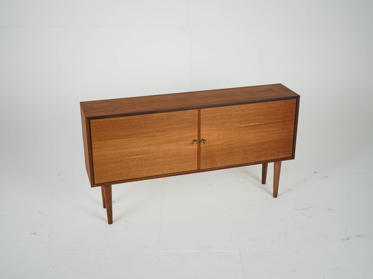 Teak Sideboard Schrank Anrichte Vinyl Vintage Mid Century
