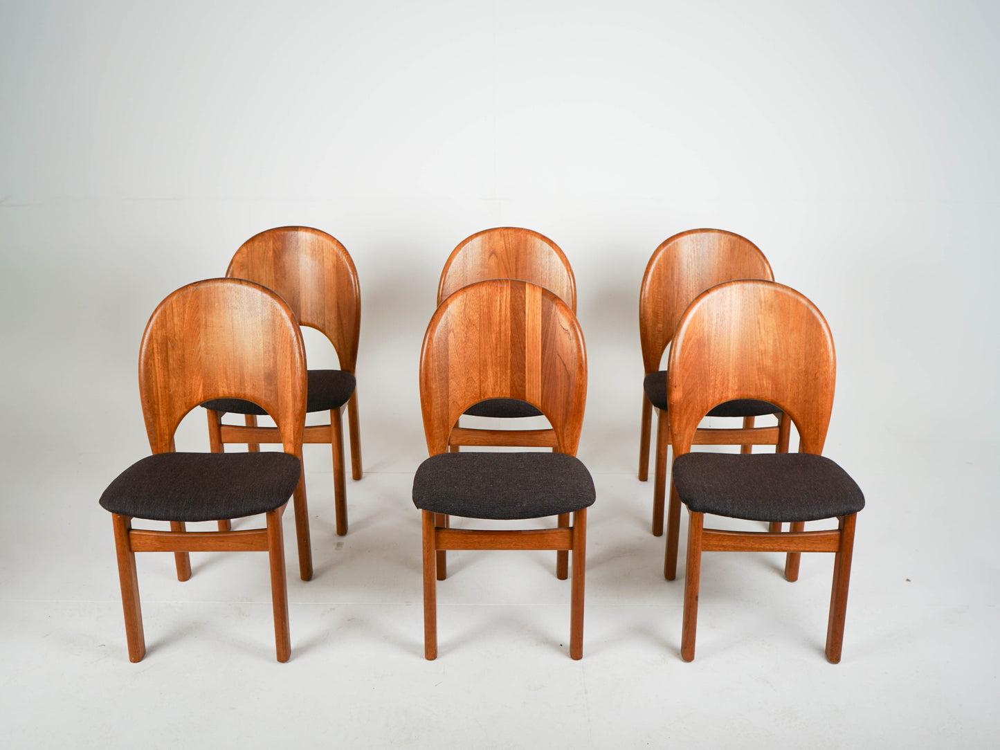 SET 6x Teak Stuhl Esszimmerstuhl Mid Century