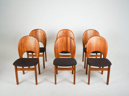 SET 6x Teak Stuhl Esszimmerstuhl Mid Century