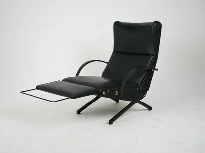 Osvaldo Borsani P40 Tecno Relaxsessel Vintage Leder
