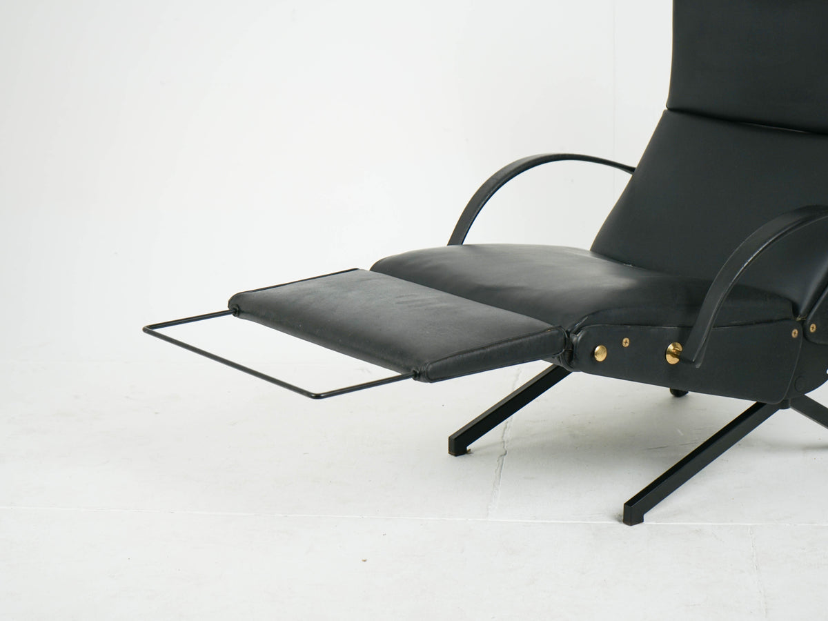 Osvaldo Borsani P40 Tecno Relaxsessel Vintage Leder