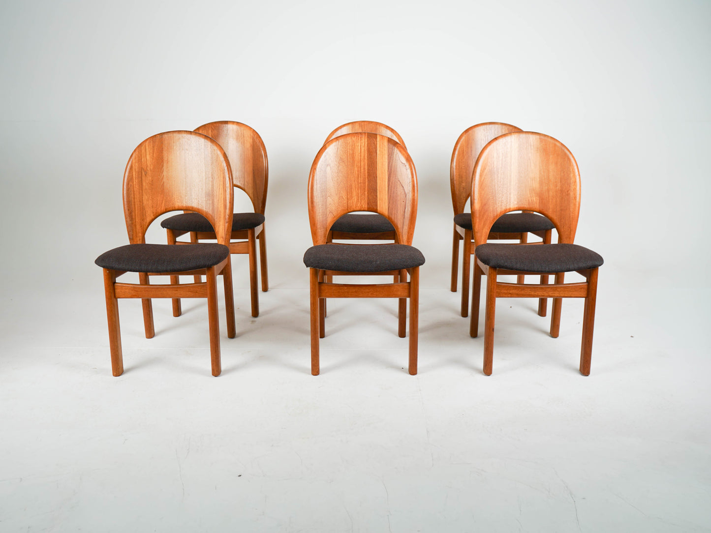 SET 6x Teak Stuhl Esszimmerstuhl Mid Century