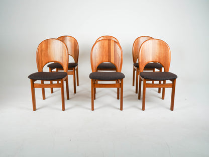SET 6x Teak Stuhl Esszimmerstuhl Mid Century