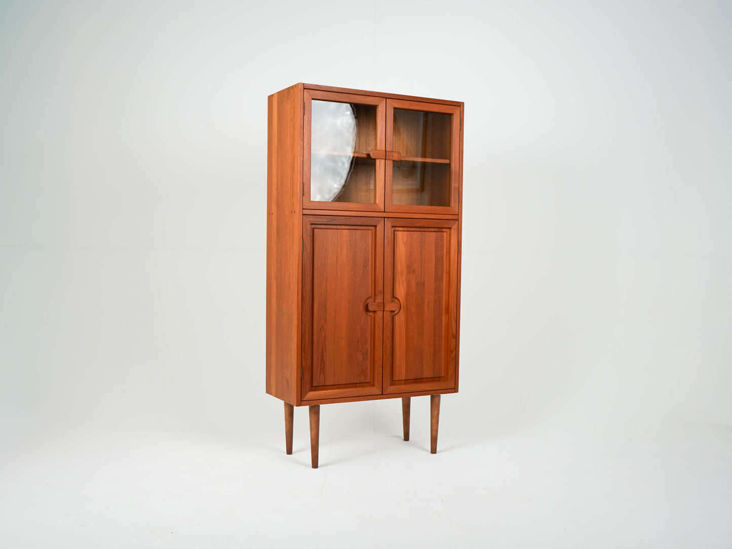 Teak Vitrine Highboard Schrank Vintage 60er Mid Century Dänisch