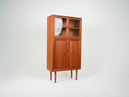 Teak Vitrine Highboard Schrank Vintage 60er Mid Century Dänisch