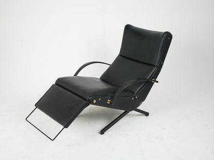 Osvaldo Borsani P40 Tecno Relaxsessel Vintage Leder