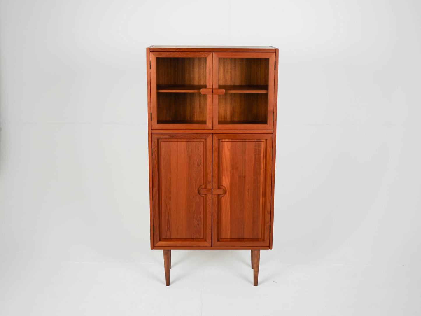 Teak Vitrine Highboard Schrank Vintage 60er Mid Century Dänisch